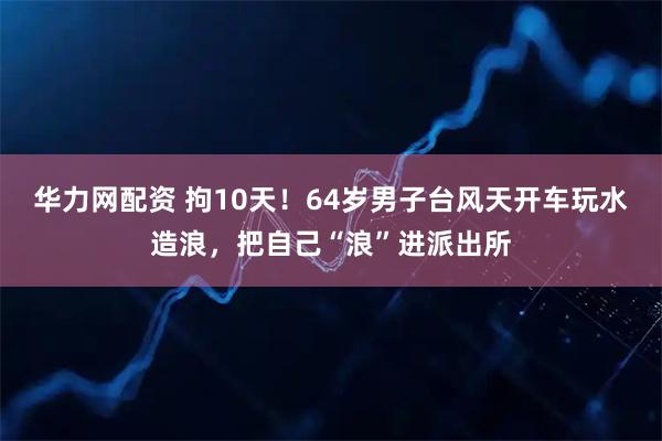 华力网配资 拘10天！64岁男子台风天开车玩水造浪，把自己“浪”进派出所